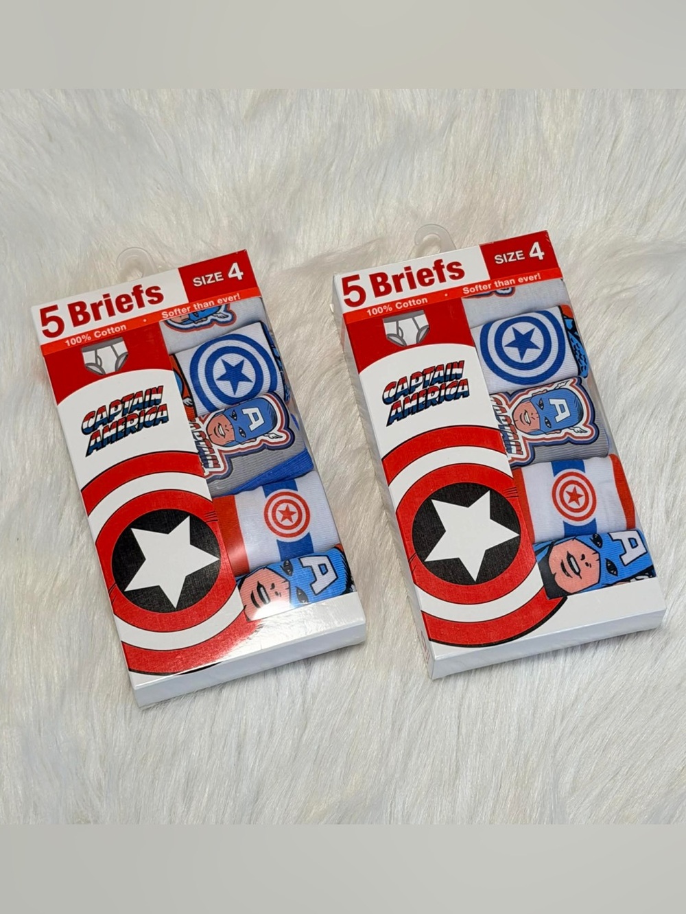 MARVEL CAPTAIN AMERICA 5 Pack Briefs- bundle of 2 boxes